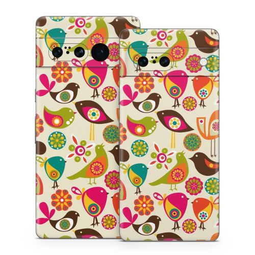 Bird Flowers Google Pixel 7 Series Skin