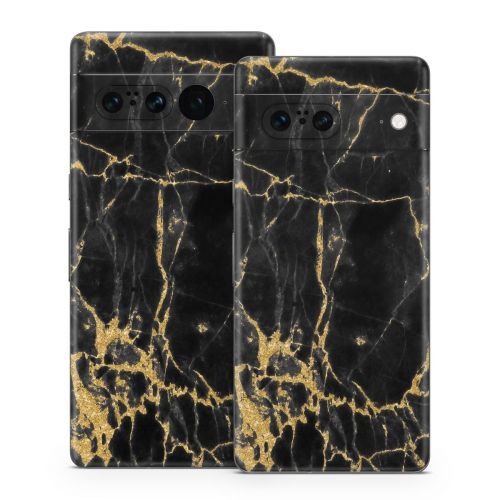 Black Gold Marble Google Pixel 7 Series Skin