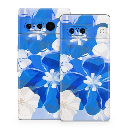 Blue Flowers Google Pixel 7 Series Skin