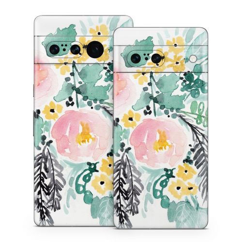 Blushed Flowers Google Pixel 7 Series Skin