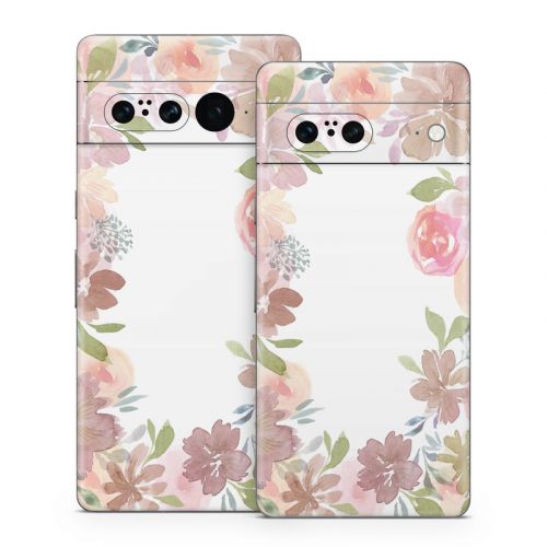 Blush Flower Frame Google Pixel 7 Series Skin