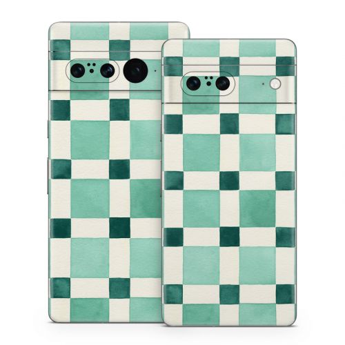 Checker Mosaic Green Google Pixel 7 Series Skin