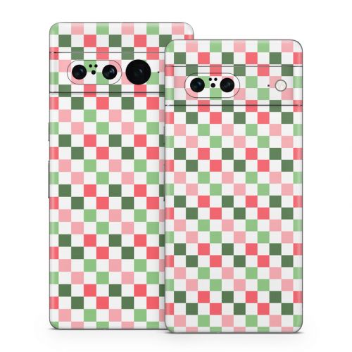 Christmas Checkers Google Pixel 7 Series Skin
