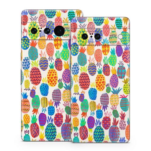Colorful Pineapples Google Pixel 7 Series Skin