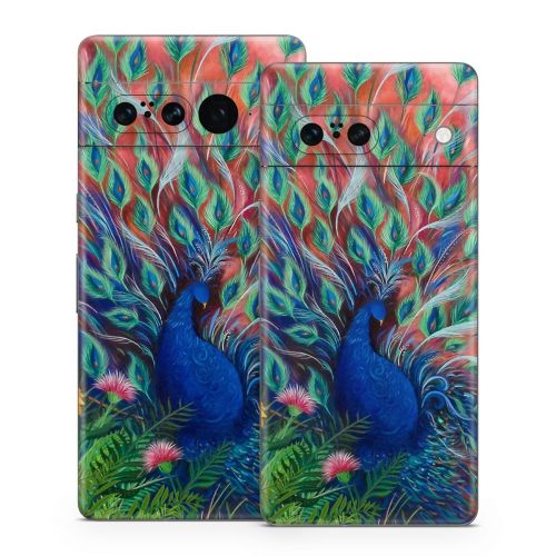 Coral Peacock Google Pixel 7 Series Skin