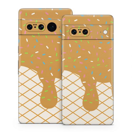 Caramel Ice Cream Drip Google Pixel 7 Series Skin