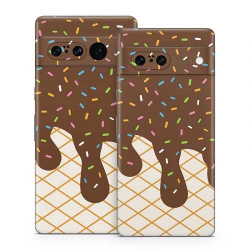 Chocolate Ice Cream Drip Google Pixel 7 Series Skin