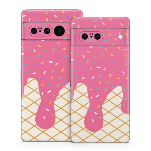 Strawberry Ice Cream Drip Google Pixel 7 Series Skin