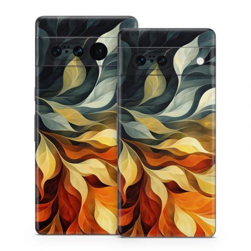 Orange and Charcoal Google Pixel 7 Series Skin