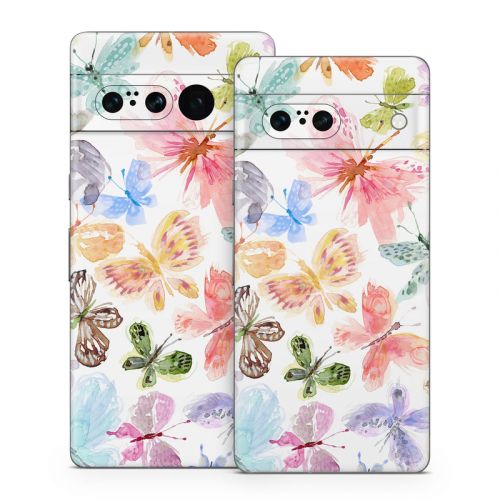 Pastel Butterflies Google Pixel 7 Series Skin