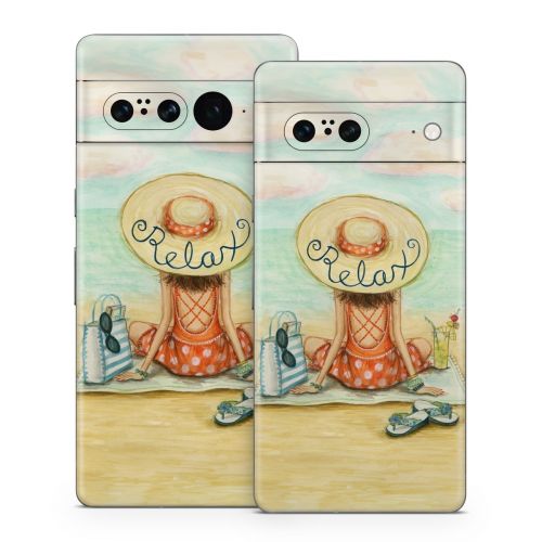 Relaxing on Beach Google Pixel 7 Series Skin