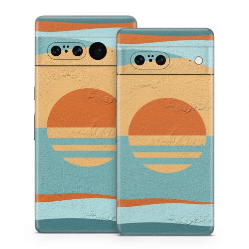 Retro Sunset Google Pixel 7 Series Skin