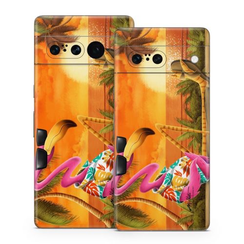 Sunset Flamingo Google Pixel 7 Series Skin