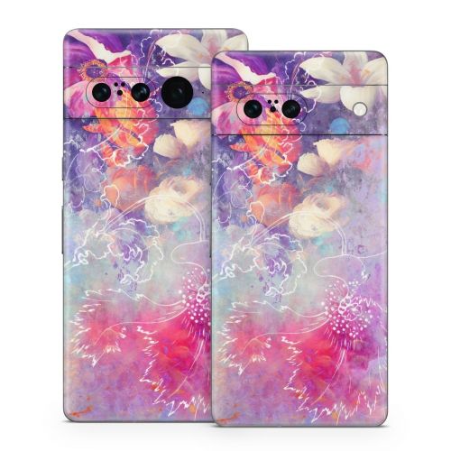 Sketch Flowers Lily Google Pixel 7 Series Skin