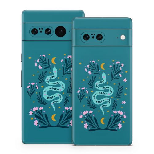 Snake and Flowers Google Pixel 7 Series Skin