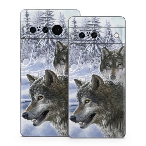 Snow Wolves Google Pixel 7 Series Skin
