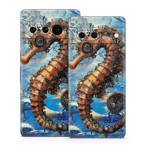 Steampunk Seahorse Google Pixel 7 Series Skin