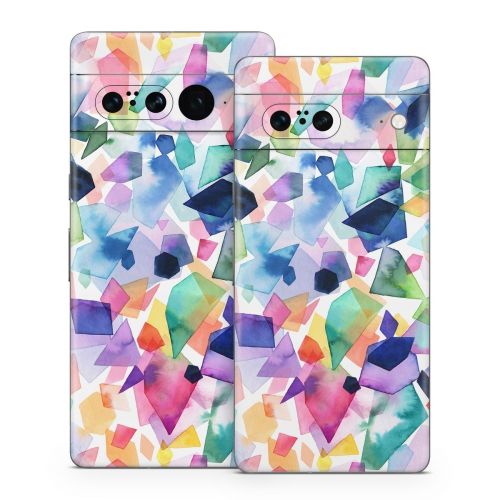 Watercolor Crystals and Gems Google Pixel 7 Series Skin