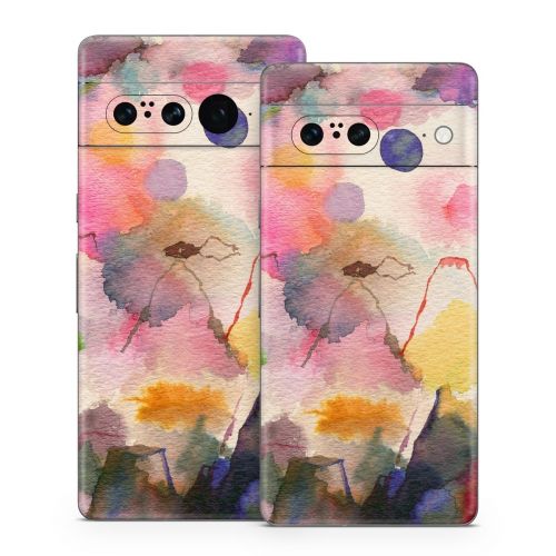 Watercolor Mountains Google Pixel 7 Series Skin
