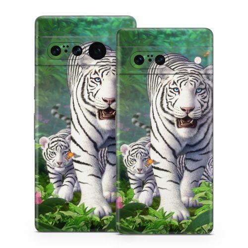 White Tigers Google Pixel 7 Series Skin