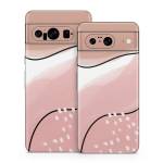 Abstract Pink and Brown Google Pixel 8 Series Skin