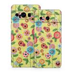 Button Flowers Google Pixel 8 Series Skin