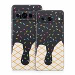 Black Ice Cream Drip Google Pixel 8 Series Skin