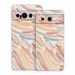 Terracotta Brushstroke Waves Google Pixel 8 Series Skin