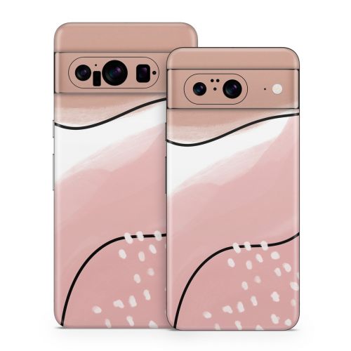 Abstract Pink and Brown Google Pixel 8 Series Skin