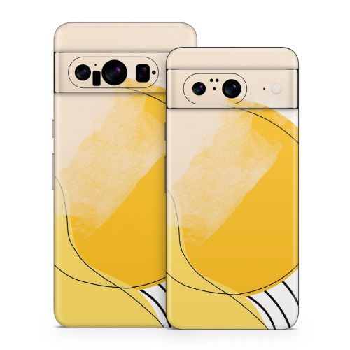 Abstract Yellow Google Pixel 8 Series Skin