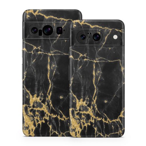 Black Gold Marble Google Pixel 8 Series Skin