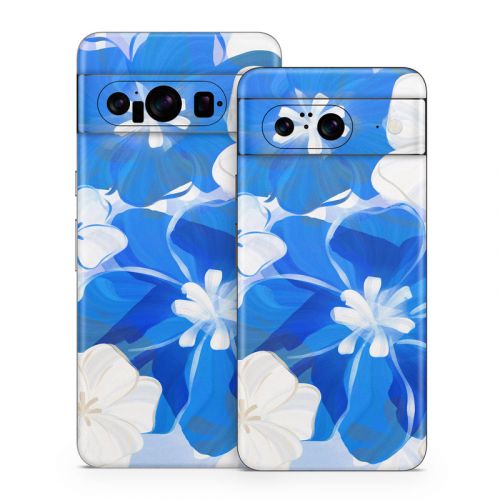 Blue Flowers Google Pixel 8 Series Skin