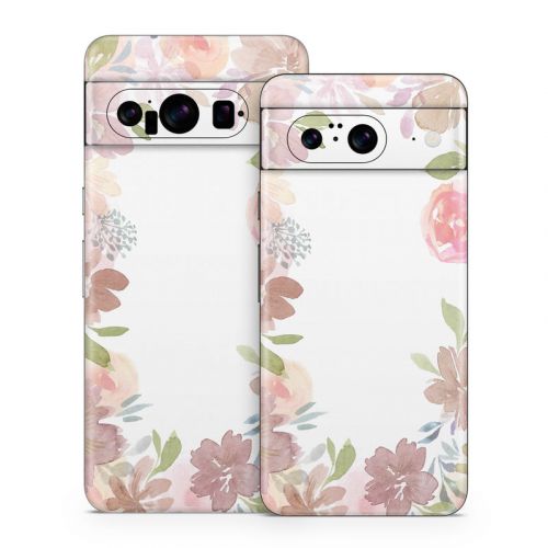Blush Flower Frame Google Pixel 8 Series Skin