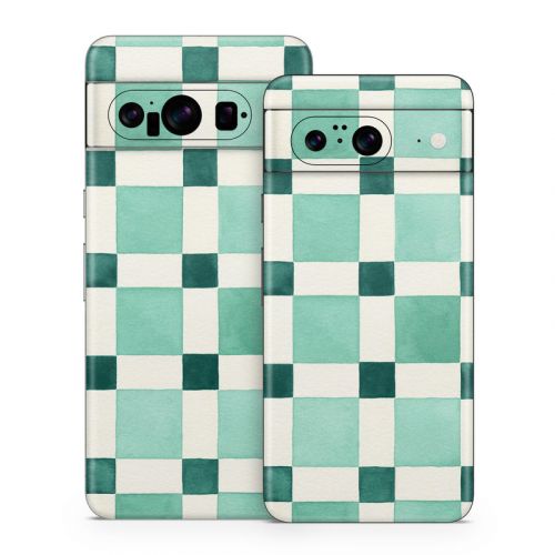 Checker Mosaic Green Google Pixel 8 Series Skin
