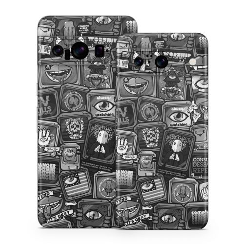 Distraction Tactic B&W Google Pixel 8 Series Skin