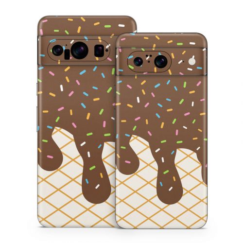 Chocolate Ice Cream Drip Google Pixel 8 Series Skin