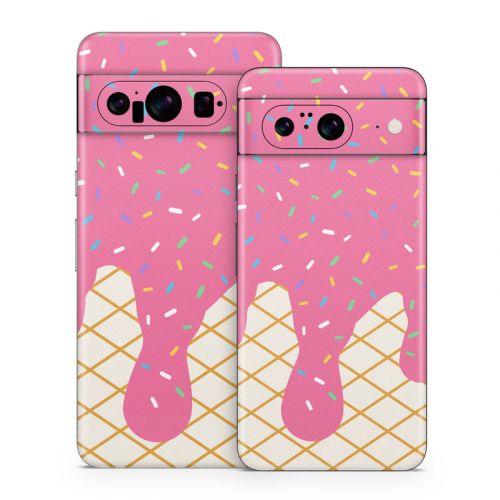 Strawberry Ice Cream Drip Google Pixel 8 Series Skin