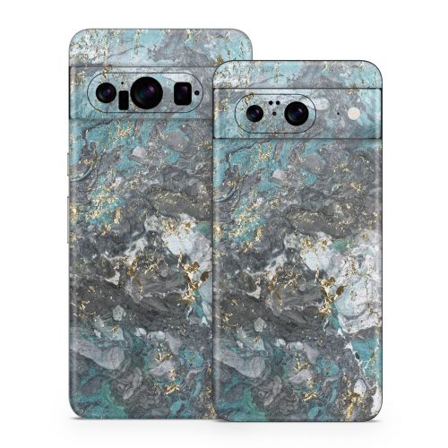 Gilded Glacier Marble Google Pixel 8 Series Skin