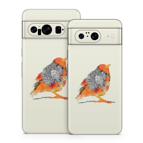 Orange Bird Google Pixel 8 Series Skin