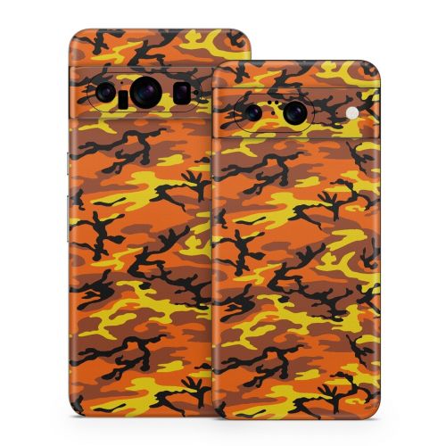 Orange Camo Google Pixel 8 Series Skin