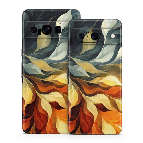 Orange and Charcoal Google Pixel 8 Series Skin