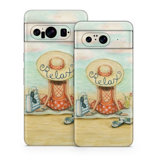 Relaxing on Beach Google Pixel 8 Series Skin