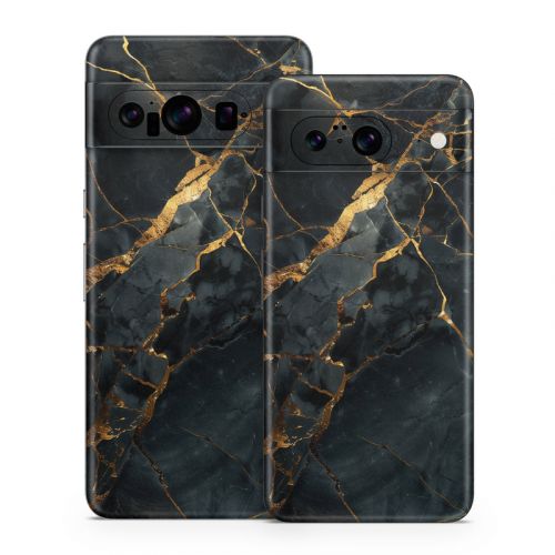 Repaired Black Marble Google Pixel 8 Series Skin
