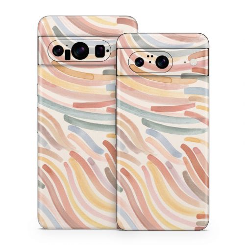 Terracotta Brushstroke Waves Google Pixel 8 Series Skin
