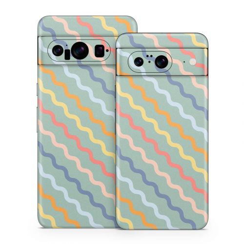 Wavy Diagonal Lines Google Pixel 8 Series Skin