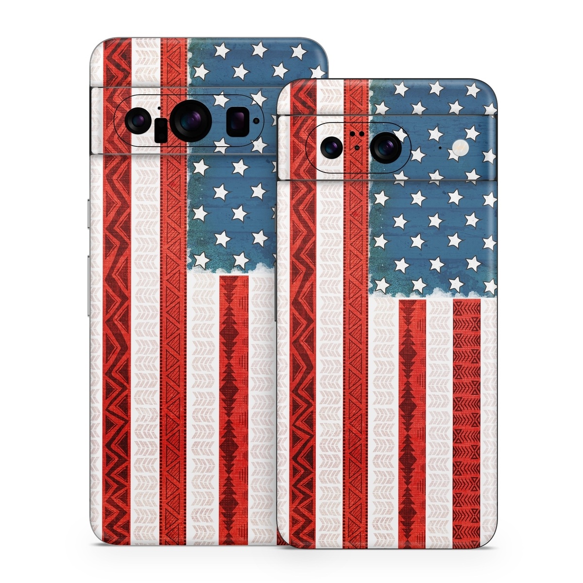 Google Pixel 8 Series Skin design of Flag, Flag of the united states, Red, Flag Day (USA), Line, Pattern, Textile, Independence day, Veterans day, Tablecloth, with red, blue, white colors