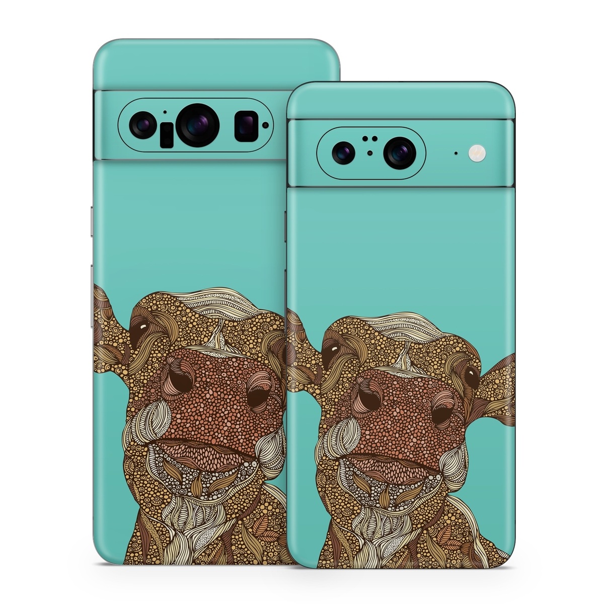 Google Pixel 8 Series Skin design of Head, Illustration, Art, Fictional character, with brown, green colors