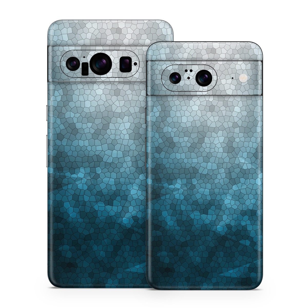 Google Pixel 8 Series Skin design of Blue, Aqua, Turquoise, Green, Water, Teal, Sky, Azure, Pattern, Atmosphere, with blue, white, gray colors