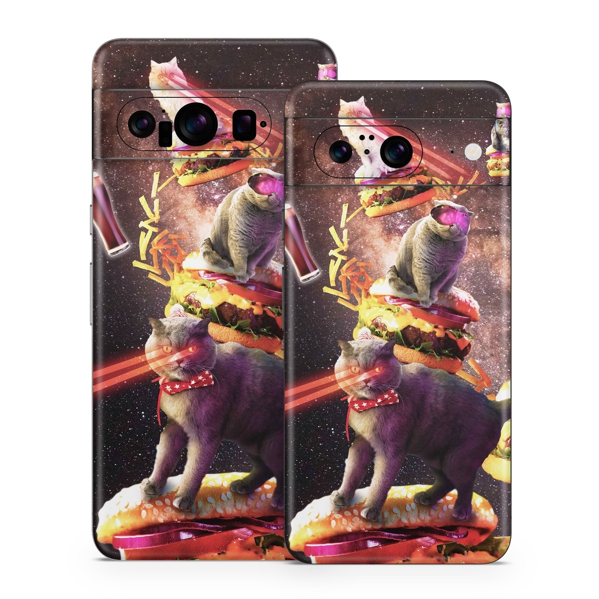 Google Pixel 8 Series Skin design of Circus, Performance, Event, Graphic design, Art, Illustration, Fictional character, with black, white, purple, brown, gray, yellow, green colors