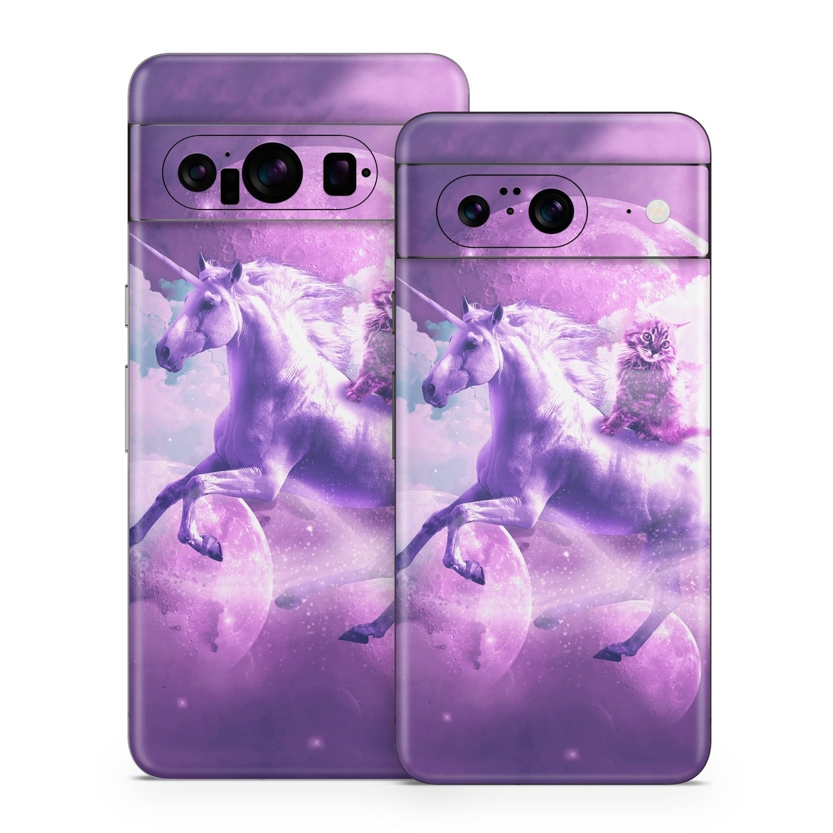 Google Pixel 8 Series Skin design of Unicorn, Purple, Fictional character, Mythical creature, Violet, Cg artwork, Illustration, Mythology, with white, purple, blue, gray, black colors